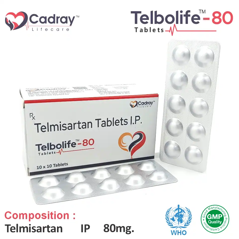 Telmisartan 80mg | Hypertension Therapy | Best Price for Pharma Export